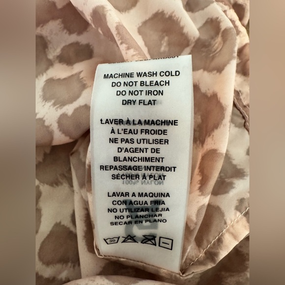 Good American Desert Leopard Lightweight Sheer Quarter Zip Spring Pullover - Picture 7 of 7